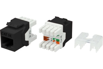 Вставка KJ8-8P8C-C5e-180-BK Keystone Jack RJ-45(8P8C)категория 5eтип180 град (KJ8-8P8C-C5e-180-BK)