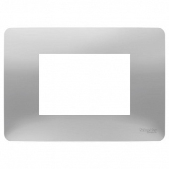 Рамка 3 модуля UNICA MODULAR, горизонтальная, алюминий NU210330 Schneider Electric