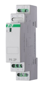 Реле промежуточное PK-2P/Un (монтаж на DIN-рейке 35мм 24В AC/DC 2х8А 2P IP20) F&F EA06.001.008