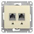 Розетка компьютерная 2xRJ45 Cat.5 GLOSSA, молочный GSL000985KK Schneider Electric