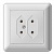 Розетка под две плоские вилки W59, скрытый монтаж, белый RS6-253-18 Schneider Electric