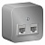 Розетка компьютерная 2xRJ45 Cat.5 BLANCA, алюминий BLNIA045453 Schneider Electric