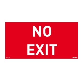 Самоклеящаяся информационная табличка 100х200 мм "NO EXIT" 661688 Legrand