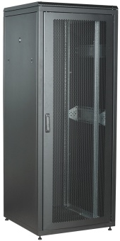ITK Шкаф сетевой напольный 19" LINEA N 28U 800х800мм перфорированная передняя дверь, задняя металлическая черный LN05-28U88-PM IEK