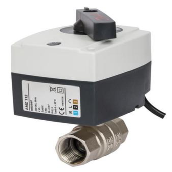 Клапан шаровой Ду15 двухходовой двухпозиционный AMZ112 в/р латунь никелированная с эл. приводом 230В 082G5406 Danfoss