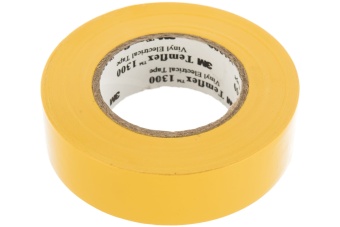 Изолента ПВХ желтая 19 мм 20 м. Temflex 1300 7100080342 3М