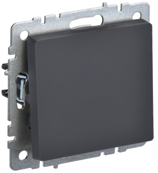 BRITE Выключатель 1-клавишный самовозвратный 10А ВС10-1-4-БрГ графит BR-V14-0-10-K53 IEK