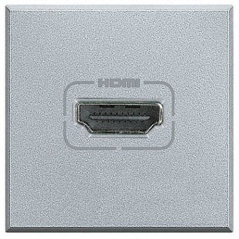 Розетка HDMI AXOLUTE, алюминий HC4284 Bticino