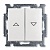 Выключатель для жалюзи 2-клавишный кнопочный BASIC55, chalet-white 1413-0-1102 ABB