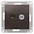 Розетка TV+RJ45 Cat.5 ATLASDESIGN, оконечная, мокко ATN000689 Schneider Electric