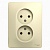 Розетка двухместная GLOSSA, скрытый монтаж, бежевый GSL000220 Schneider Electric