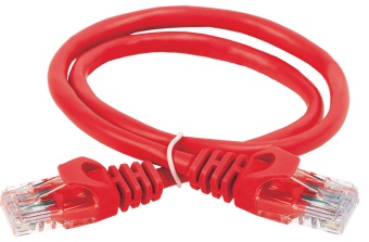 ITK Коммутационный шнур (патч-корд) кат.5E UTP LSZH 3м красный PC04-C5EUL-3M IEK