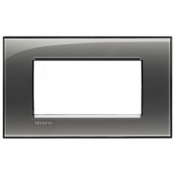 Рамка 4 модуля LIVING LIGHT, горизонтальная, лондонский туман LNA4804KF Bticino