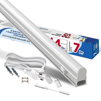 Светильник светодиодный ILED-COCB-СПБТ5-600-7-630-230-6.5-IP40 7Вт 6500К IP40 630лм 230В 600мм СПБ Т5 линейный | код 1568 | IONICH