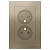 Розетка двухместная ATLASDESIGN, скрытый монтаж, шампань ATN000522 Schneider Electric