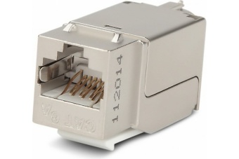 Вставка Keystone Jack RJ-45(8P8C) категория 6A экранированная 110 IDC заделка с помощью NE-TOOL белая