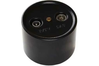 Розетка R/TV-SAT оконечная, пластик, цвет Черный (B1-305-23)