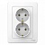 Розетка двухместная BLANCA, скрытый монтаж, с заземлением, белый BLNRS001021 Schneider Electric