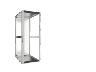 TS IT Шкаф 800х2000х1000 с обзорной и стальной дверью без 19` IP55 5509790 Rittal