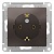 Розетка ATLASDESIGN, скрытый монтаж, с заземлением, мокко ATN000643 Schneider Electric