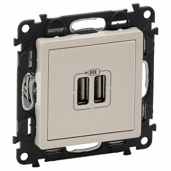 Розетка 2xUSB VALENA LIFE, слоновая кость 753512 Legrand