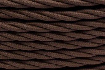 Провод ретро 3х2.5 матов. корич. (уп.20м) | код B1-435-72-20 | Bironi