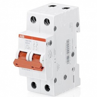 Рубильник 2пол. SHD202/50 рычаг крас. SHD202/50 ABB