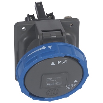 Встраиваемая розетка Hypra - IP 66/67-55 - 2К+3 - 63 А - пластик 059326 Legrand