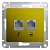 Розетка 2xRJ11+RJ45 Cat.5 GLOSSA, фисташковый GSL001085 Schneider Electric