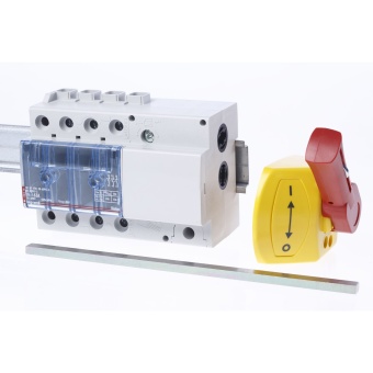 Выключатель-разъединитель Vistop - 63 A - 3П - рукоятка сбоку - красная рукоятка / желтая панель 022316 Legrand