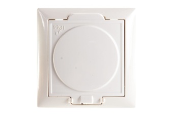 СЕЛЕНА Розетка с заземлением со шторками РС16-426 скрытая слоновая кость