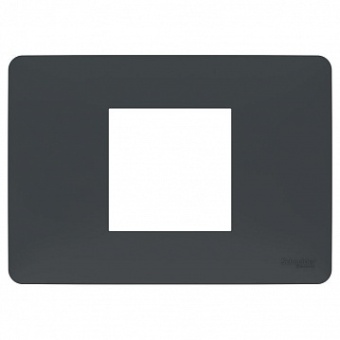 Рамка 2 модуля UNICA MODULAR, горизонтальная, антрацит NU210254 Schneider Electric