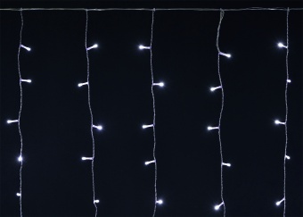 LIGHTING Гирлянда бахрома 4,5х0,7м 200 светодиодов белый свет IP44 прозрачный шнур 3м 230В мерцание транзит LGDU321-2-200-L3-T-S-44 IEK