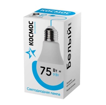 Лампа светодиодная "Экономик" A60 9Вт 4500К E27 220В