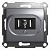 Розетка 2xUSB GLOSSA, алюминий GSL000332 Schneider Electric
