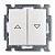 Выключатель для жалюзи 2-клавишный кнопочный BASIC55, альпийский белый 1012-0-2140 ABB