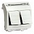 Розетка компьютерная 2xRJ45 Cat.5 BRAVA, белый 76656B DKC