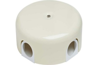 Распределительная коробка 110мм, пластик, цвет Слоновая кость (4 кабельных ввода в комплекте) (B1-522-211-K)