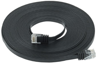 ITK Коммутационный шнур плоский (патч-корд) кат.6 UTP 7м чёрный PC09-C06U-7M-FL IEK
