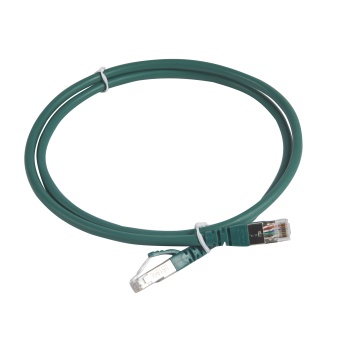 Шнур коммутационный RJ 45 - категория 6a - S/FTP - LSZH - экранированный - 1 м - зеленый 051866 Legrand