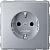 Розетка MERTEN AQUADESIGN IP44, скрытый монтаж, с заземлением, со шторками MTN2300-7260 Schneider Electric