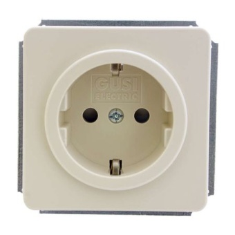 Розетка без заземления в рамку бежевая С1Р1-003 GUSI ELECTRIC