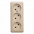 Розетка трехместная ETUDE, открытый монтаж, сосна PA16-009D Schneider Electric