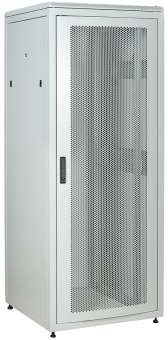 ITK Шкаф сетевой напольный 19" LINEA N 28U 800х800мм перфорированная передняя дверь, задняя металлическая серый LN35-28U88-PM IEK