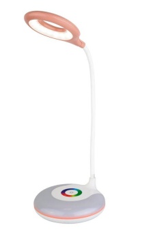 Светильник светодиодный UF-752 C14 6Вт RGB настольный 3 уровня яркости розов. 14491 Ultraflash