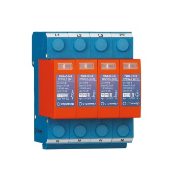 Устройство защиты от импульсных перенапряжений РИФ-Э-I+II 275/12.5 (3+1) 114003 Стример
