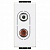 Розетка 2RCA LIVING LIGHT, белый N4281 Bticino