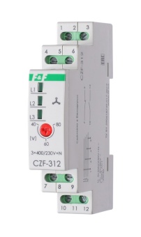 Реле контроля и наличия фаз CZF-312 F&F EA04.001.007