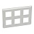 Рамка пластиковая Mosaic 2х3х2 модуля Алюминий 079332 Legrand