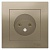 Розетка ATLASDESIGN, скрытый монтаж, шампань ATN000540 Schneider Electric